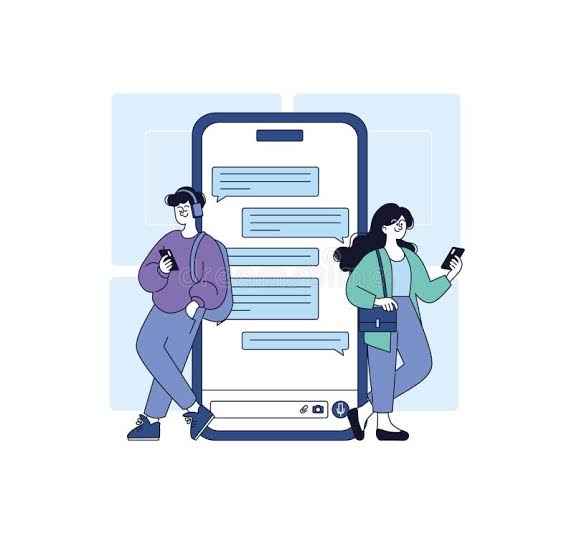 Couple connecting and laughing