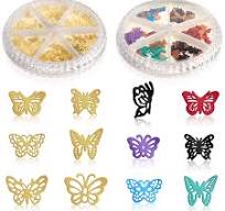 Amazon.com: 400 piezas de 12 estilos de resina de mariposa ...