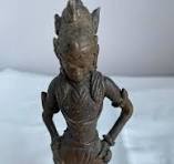 Zwaar bronzen Hindoe beeld – India – 15 cm