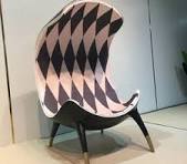 Sillón de Salón de Diseño Interior de Lujo, Moderno, de Fibra de Vidrio y  Cuero, con Respaldo Alto, Estilo Ballet