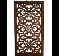 Fine Asianliving Antiek Chinees Wand Paneel Hout Handgesneden B39xD3xH74cm
