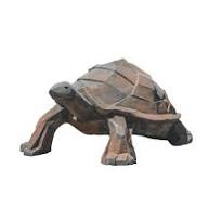 Sculpture jardin tortue - style Cubique - H. 25 cm - Gris - Jardinex