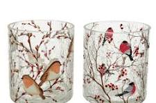 Kerzenhalter Teelichthalter Glas Deko Crackle Vogel Ø 9x10 cm Stückpreis :  Amazon.de: Küche, Haushalt & Wohnen