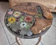 époxy flower table - Etsy France