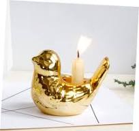 Amazon.com: ABOOFAN Portavelas de pájaro dorado, estatua de ...