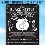 Witch Halloween Decor – Black Kettle Potion Shop Metal Sign – 8x12 Vintage  Wall Art for Indoor/Outdoor Display, Spooky Halloween Door Decoration, ...