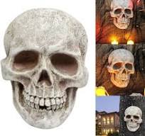 Amazon.com: Escultura de calavera vintage, figura realista ...