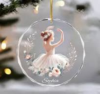 Custom Name Ballerina Ornament, Ballet Christmas Ornament, Dance Ornament,  Girl Dancing Ornament, Custom Ornament For Girls, Gifts For Kids