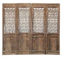 Fine Asianliving Antiek Chinees Kamerscherm 4 Panel Handgesneden 19e Eeuw  B260xD7xH244cm