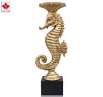 Soportes para velas en forma de caballito de mar, de resina, estilo  antiguo, candelabro decorativo moderno para fiesta temática de playa