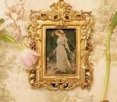 1 stuks Gouden Glam Vintage Lijst | Resin * Foto Frame * Muurhanger,  vintage Fotolijst voor Salon Huisdecoratie