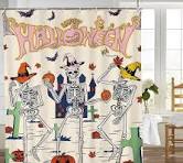 ZILucky Duschvorhanghaken Mit Totenkopf-Motiv - 12er Set Edelstahl Haken  Für Halloween-Deko