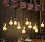 Amazon.com: Candelabro rústico de madera para colgar ...