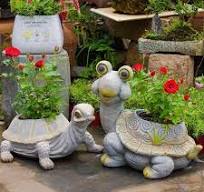OIDESA Pots De Fleurs Récipient Tortue Jardinière Moule Résine Tortue Forme  Pot De Fleur Grand Moule for Jardinières Tortue Jardinière Tortue Statue ...