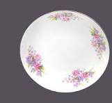 Vintage Leuco Fine China ovale schaal: roze en paars bloemen ...