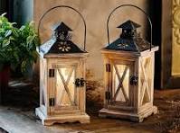 Sziqiqi Lanterne en Bois Bougeoir Vintage Lanternes à Bougie Décorative  pour Rustique Mariage Centre de Table Suspendu Lanterne Ferme Décor à la ...