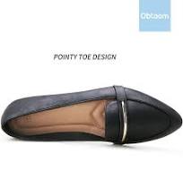 Obtaom Women’s Stylish Pointy Toe Loafer Flat ,Comfortable Pu Leather  Ballet Flat, Elegant Work Penny shoes ,Cute Pointed Toe Dress shoes for  Ladies ...