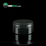 Luxury 150ml 5oz Black Plastic Jar with Black Aluminum Screw ...