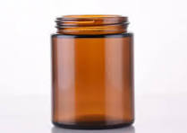 Popular Straight Side Brown Cosmetics Jar Glass 150ml Amber Glass Storage  Jar Cylinder Glass Face Cream Jar with Golden Lid