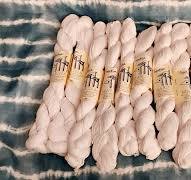 50 Gr. MARINA WHITE 100% Fine Combed Cotton Yarn 114 yds New Zealand LOT of  10