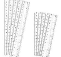 6 Pack Clear Plastic Ruler 6 Inch 8 Inch 12 Inch Flexible Transparent