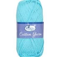 Threadart 100% Pure Cotton Crochet Yarn | 50 gram Skeins | Worsted Medium  #4 Yarn | 85 yds per Skein | 30 Colors Available | Aqua #3545