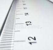 T Square Ruler 2 Pack - 12 Inch Transparent Plastic Ruler With Inch & Metric