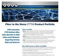 CTDI EPON/RFoG brochure about Fiber to the Home (FTTH)