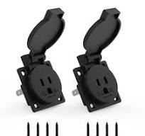 SATUY US Standard Water-Proof Power Outlet 15Amp 3-Hole ...