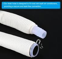 Uxcell 2ft Drain Hose Flexible Air Conditioner Water Pipe Tube for AC HVAC  Indoor Internal Unit 2 Pack