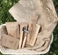 Sustainable Biodegradable Recyclable Eco Friendly Natural Kraft Paper Pouch  Disposable Hotel Dry Amenities Set Toiletries Kit