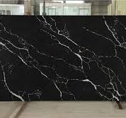 Super Dark Marble Texture Quartz Slab Quartz Stone for Countertop