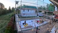 Assembly of a German prefabricated house