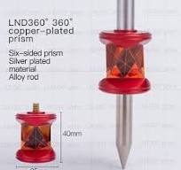 360 small prism with rod. Mini prism. Total station small prism ...