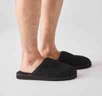 Men's Slippers - Wooly / Black / Small