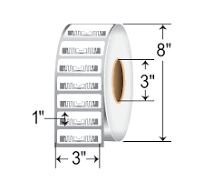 10038999 - Zebra 3x1 Thermal Transfer RFID Label [Non-Perforated]