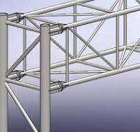Truss network structure for highway - download free 3D model ...