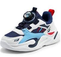 BABAYA Boys Girls Athletic Shoes Easy on Jogger Sneakers With Rotating  Buckle for Little Big Kids