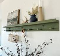 Handcrafted Pine Peg Shelf With Ledge: Entryway Coat Rack - Etsy