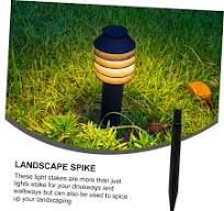 Happyyami Solar-Powered Ground Spikes 5 Pcs Plastic ...