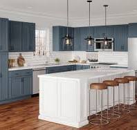 Needlepoint Navy Blue Kitchen Cabinets – Amishwerks ...
