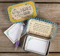 Pray More Tin Prayer Box