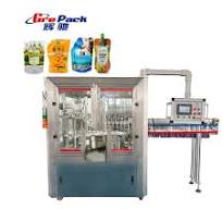 Fully Automatic Bag Filling Capping Machine/Cement Spout Pouch Filling Machine for Juice Milk
