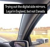 @wheelsmark Trying out the digital side mirrors. Legal in #England, but not Canada #hyundai #ioniq6 #hyundaiioniq6 #digitalmirror
