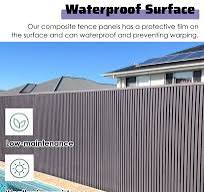 Amazon.com: ENHEN Customizable WPC Backyard Slatted Fence ...
