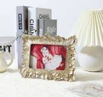 Gold 5x7 Vintage Picture Frames Golden High Definition Glass Palm Leaves Elegant Retro European Design,Antique Picture Frame for Tabletop Stand or ...