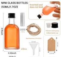 Amazon.com: eispap 12pcs 1.7 OZ Mini Glass Liquor Bottles ...