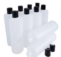 kelkaa 16oz HDPE Durable Squeezable Plastic Bottles with Black Press Disc Top Cap Natural Clear Container for Any Liquid Products, Multi-Purpose Empty ...