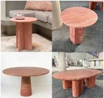 Wholale Price Vintage Red Travertine Side Coffee Table for ...