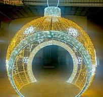 Outdoor Decoration 3D Large Ball Across Street Motif Lights
